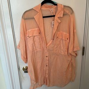 Free people button up tshirt
